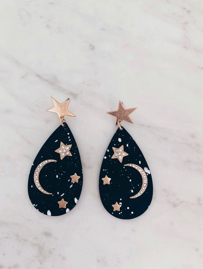 Moon & Stars Earrings - lunapearlboutique