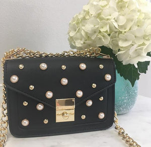 Pearls & Studs Handbag - lunapearlboutique